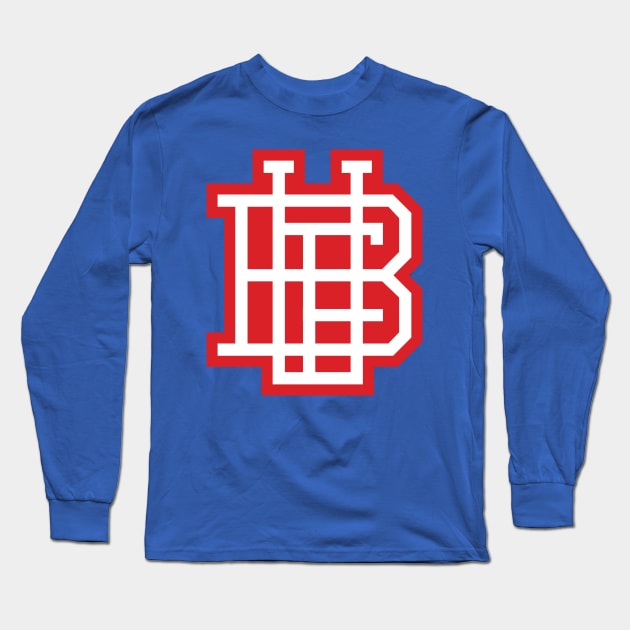 Buffalo Monogram Buffalo Football 716 Retro Long Sleeve T-Shirt by PodDesignShop